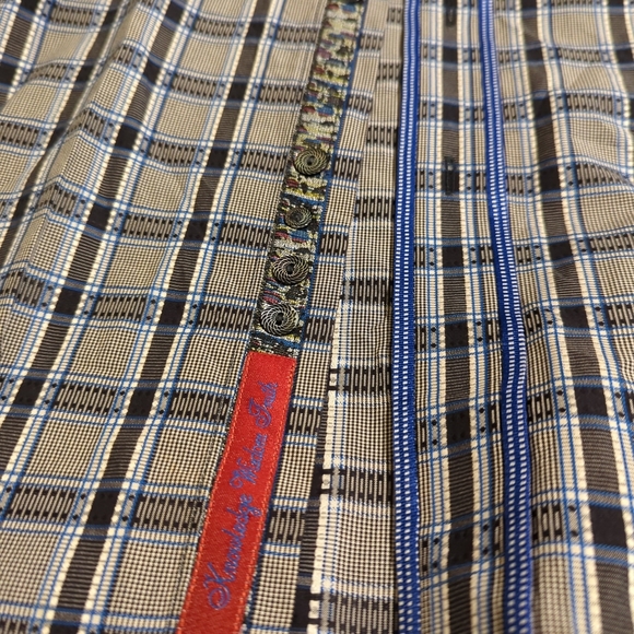 Robert Graham Classic Fit Multicolor Plaid Button Down Shirt Flip Cuff Men's L - Picture 8 of 10